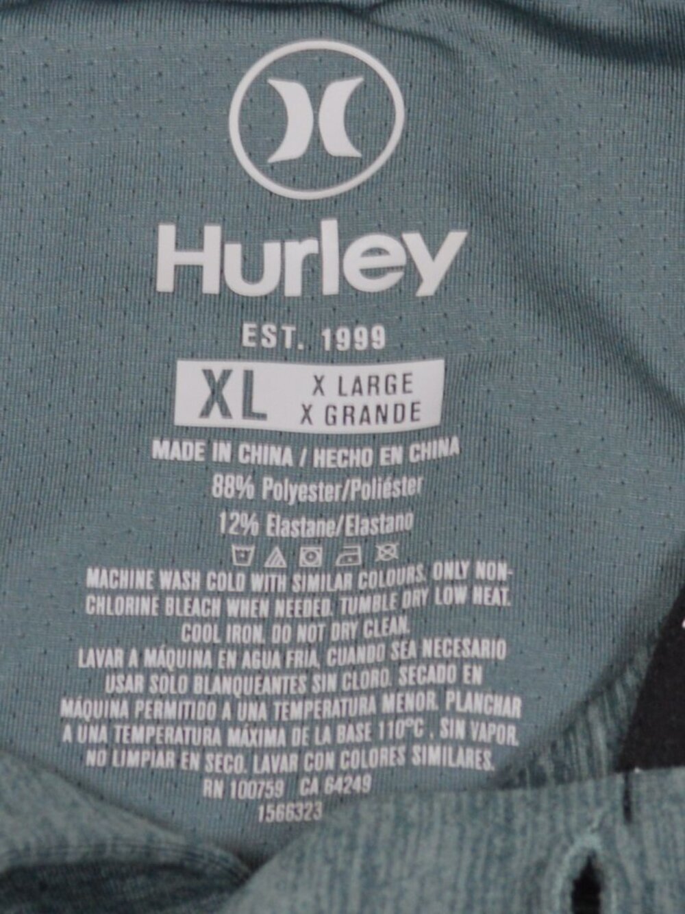🌊 Hurley Polo Shirt XL Green Athletic Performance Golf Casual - Picture 4 of 9